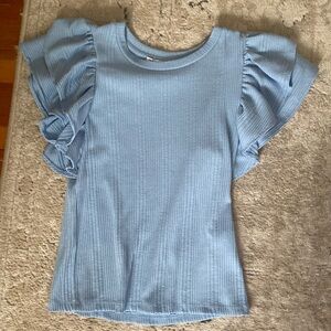 Zara Ruffle Sleeve Sweater XS